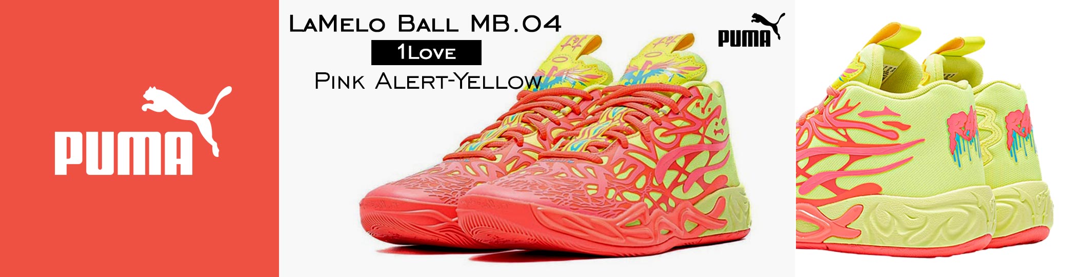 PUMA LaMelo Ball MB.04 1Love - Pink Alert-Yellow