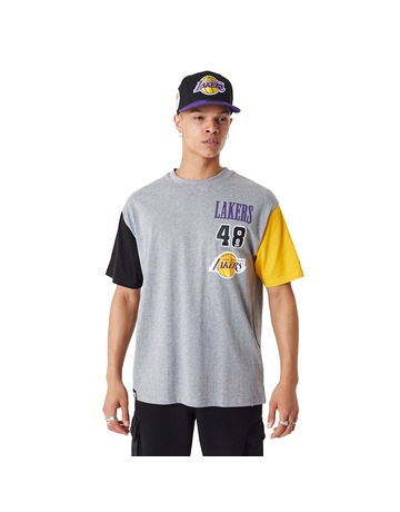 LA Lakers Team Script White Oversized T-Shirt