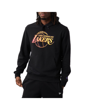 MENS LA Lakers NBA Neon Fade Black Hoodie Black