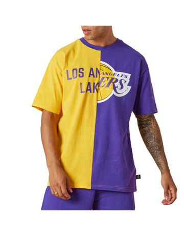 New Era Nba Block Wordmark Los Angeles Lakers T-shirt (lgh)