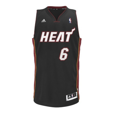 Camiseta NBA Bordada Lebron James Miami (negro)