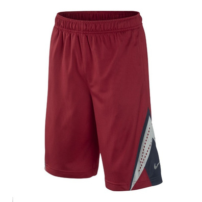 Kobe Short Knit Perforated Niño (673/rojo)