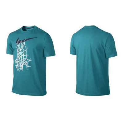 Camiseta Nike "The Swoosh Net" (372/tropical teal/navy/blanco)