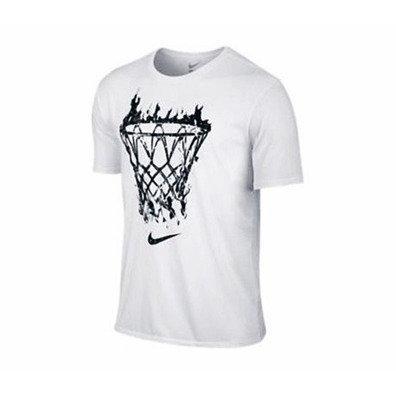 Nike Camiseta Net Flame (100/blanco/negro)