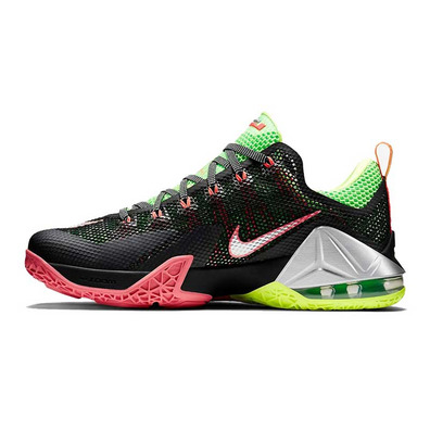 Lebron XII Low "Remix" (003/negro/volt/ blue/crimson/gris)