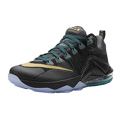 Lebron XII Low "SVSM" (070/negro/metalic gold/ radiant esmeralda)