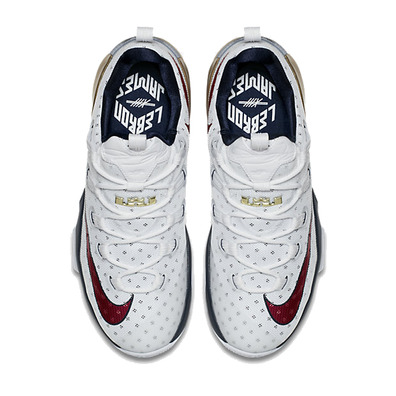 Lebron XIII Low "USA" (164/white/university red/obsidian)