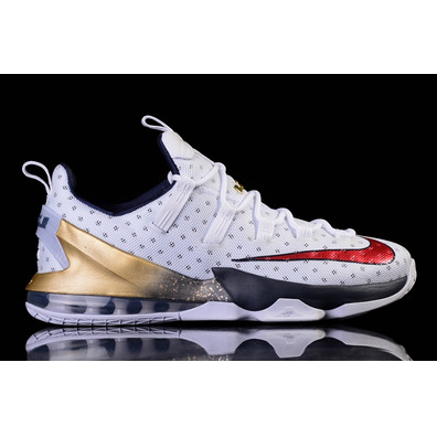 Lebron XIII Low "USA" (164/white/university red/obsidian)