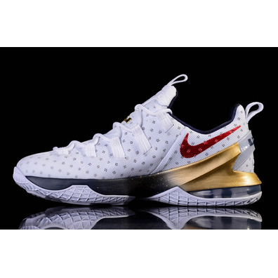 Lebron XIII Low "USA" (164/white/university red/obsidian)