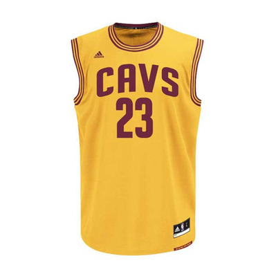 Adidas Camiseta Réplica Lebron James Cavaliers (amarillo/burdeos)