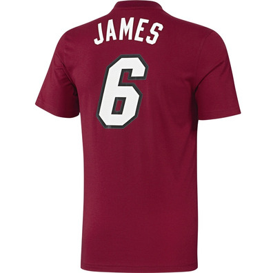 Adidas NBA Camiseta Gametime Lebron James (rojo/blanco)