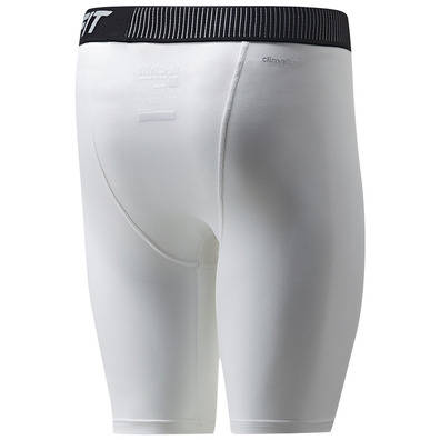 Adidas Pantalón Corto Compresión TechFit Base ST 9 (blanco/negro)