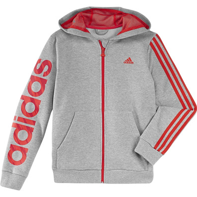 Adidas Sudadera Niño Rechaged FZ (gris/rojo)