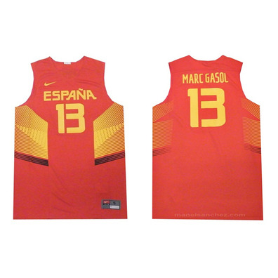 Camiseta Réplica Marc Gasol #13# España 2014 (602/rojo/amarillo)