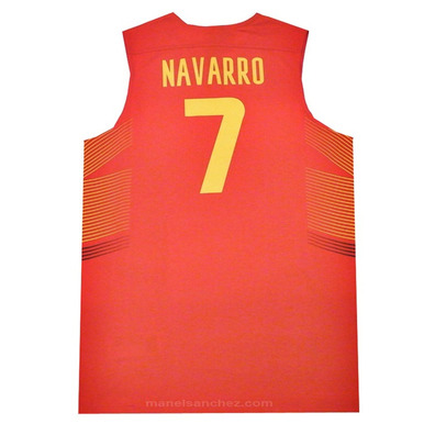 Camiseta Réplica Navarro #7# España 2014 (601/rojo/amarillo)