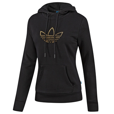 Adidas Original Sudadera Trefoil Mujer (negro/oro)