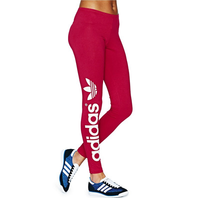 Adidas Originals Leggings Trefoil (Rojo/Blanco)