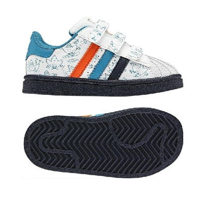 Adidas Superstar Smile CF Inf (blanco/marino/turq/naranja)