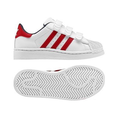 Adidas Superstar 2 CF Inf (blanco/rojo)(20-27)