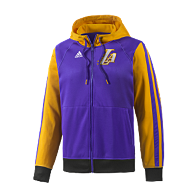 Adidas Sudadera Capucha Full-Zip Angeles Lakers (amarillo/purp)