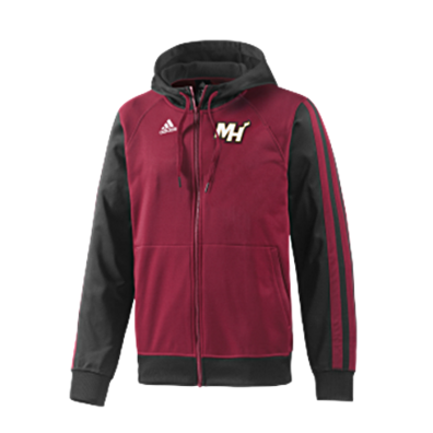 Adidas Sudadera Capucha Full-Zip Miami Heat (granate/negro)