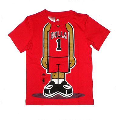 Adidas Camiseta Niño GFX Graphic Bulls Rose Nº 1 (rojo)