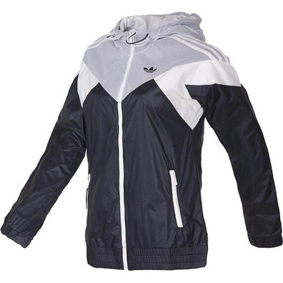 Adidas Chaqueta Mujer Archive Eq Mesh Windbreaker (blanco/negro)