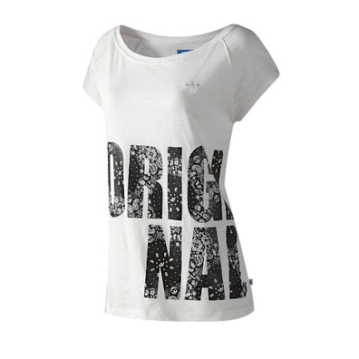 Adidas Camiseta Mujer Original Paisley (blanco/negro)