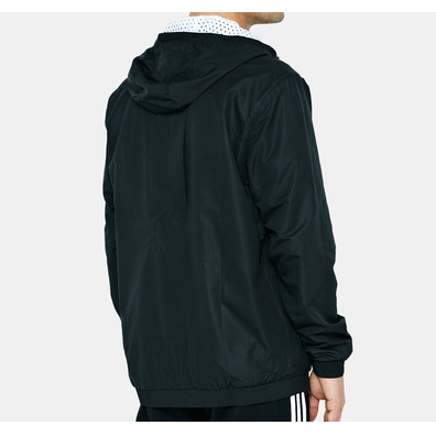 Adidas Chaqueta Essentials 3 Stripe WindBreaker (negro/blanco)