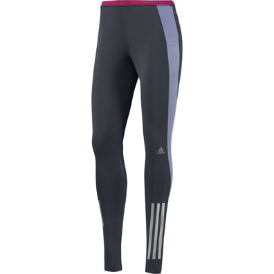 Adidas Mallas Mujer Supernova Tights (gris/rosa)