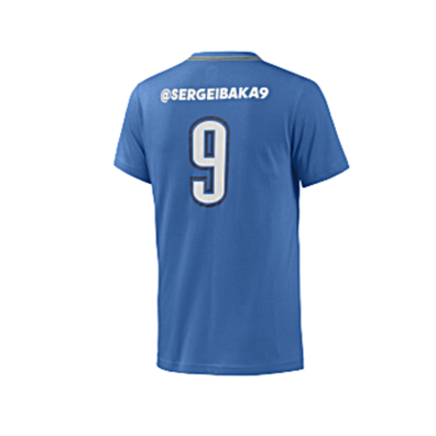 Adidas Camiseta Serge Ibaka Nº 9 GFX Twitter (azul/blanco)