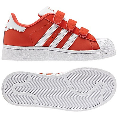 Adidas Superstar 2 CF Infantil (19-27)(naranja coral/blanco)