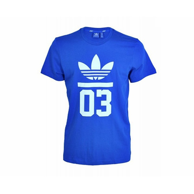 Adidas Originals Camiseta 3-Stripes Trefoil (azul/blanco)