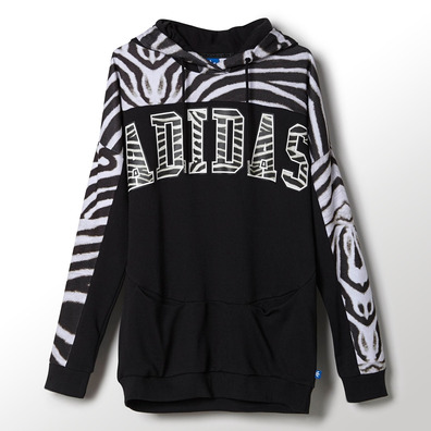 Adidas Original Sudadera Zebra (negro/gris/blanco)