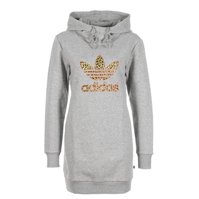 Adidas Original Hoodie Dress Logo Leopard (gris)