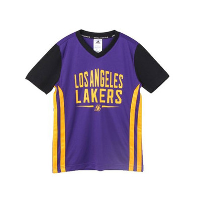 Adidas Camiseta Niño NBA Los Angeles Lakers Summer Run (purpura/negro/amarillo)