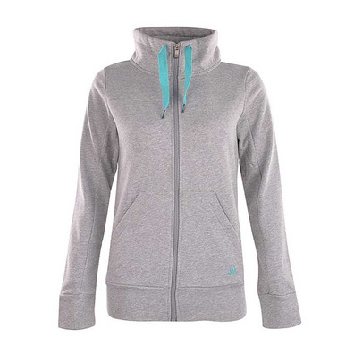 Adidas Chaqueta Mujer Essential Branded TT FZ (gris/turquesa)