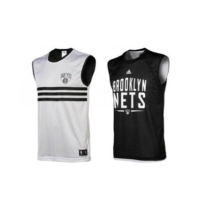 Adidas Camiseta NBA Brooklyn Summer Run Reversible (blanco/negro)