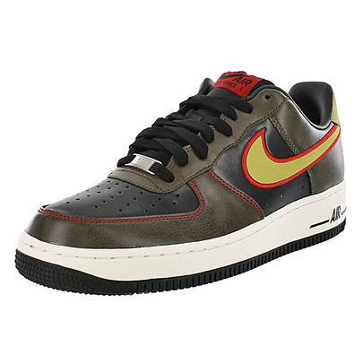 Air Force 1 "Stone" (075/piel/negro/amarillo/blanco)