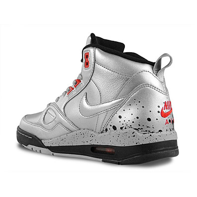 Nike Wmns Flight 13 Mid "Silver" (002/plata/negro/rojo)