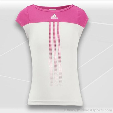 Adidas Camiseta Tennis Girls Response (blanco/rosa)