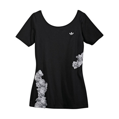 Adidas Camiseta Flock Lace (negro/blanco)