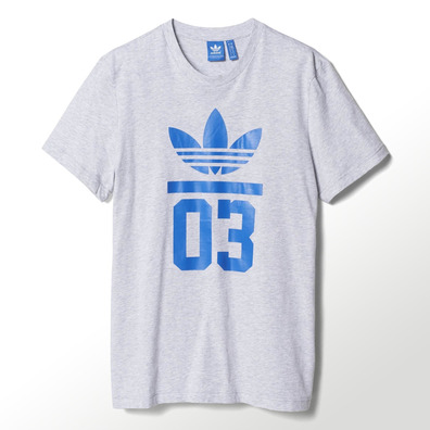 Adidas Originals Camiseta 3Foil (gris/azul)