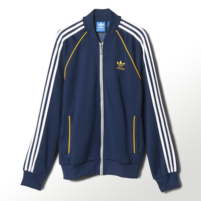 Adidas Original Chaqueta Superstar TrackTop (marino/dorado/blanco)