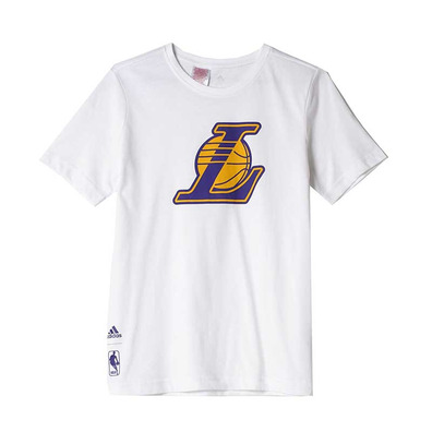 Adidas Camiseta Niño NBA FanWear Logo L.A. Lakers (blanco/amarillo)