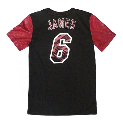 Adidas Camiseta Niño Sum Run Heat James Nº 6 (negro/burdeos)