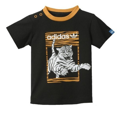 Adidas Infantil Tiger Tee (negro/naranja)