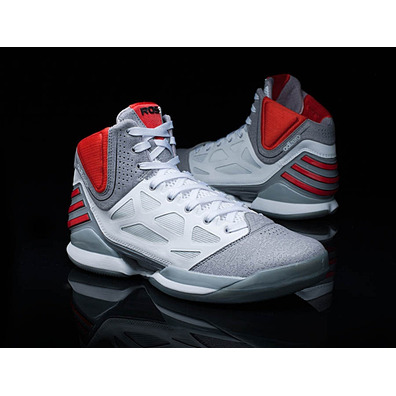 Adidas AdiZero Rose 2.5 (blanco/gris/rojo)