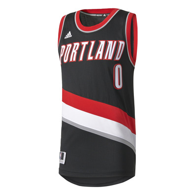 Adidas Camiseta Swingman Lillard Portland Trail (black/white/red)