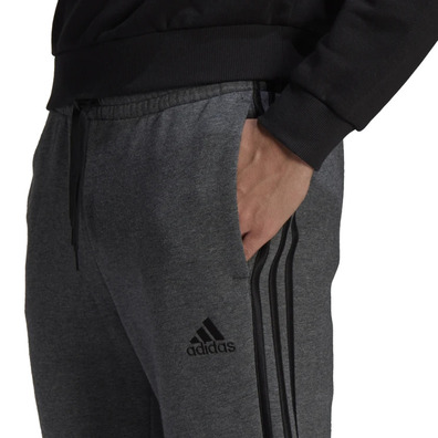 Adidas Essentials French Terry Tapered-Cuff 3-Stripes Pants "Dark Grey"